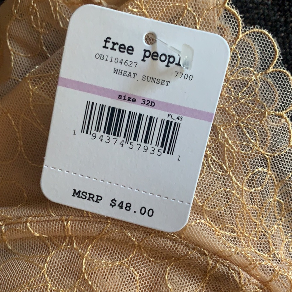 NWT Free People Lucia Bra in Wheat Sunset - Picture 12 of 16